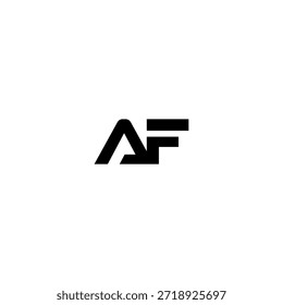 AF Negative Space Monogram Logo - Modernes minimales Buchstabendesign