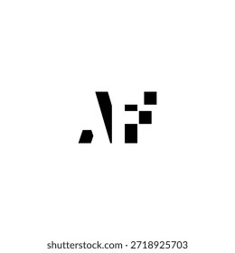 AF Negative Space Monogram Logo - Modernes minimales Buchstabendesign