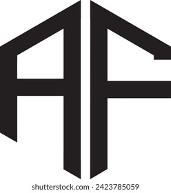Símbolo del icono del polígono AF, logotipo del archivo vector, 