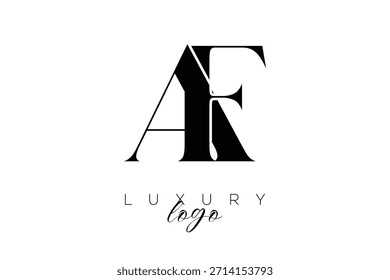 AF Serif Letter Monogram Typography Logo for Elegant Premium Branding Identity