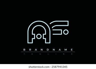 AF Technology Letter Logo Template. This tech letter logo is a graphic mark that uses letters to represent a technology company.