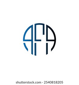 afa alphabet kreis moderne minimalistische business logo design