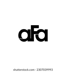 afa lettering initial monogram logo design