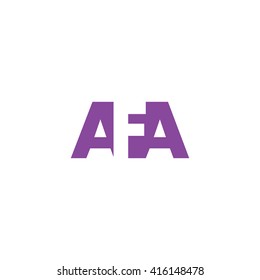 AFA Logo. Vector Graphic Branding Letter Element. White Background