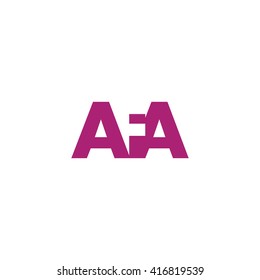 AFA Logo. Vector Graphic Branding Letter Element. White Background