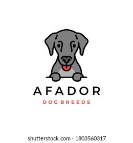 afador dog breed logo vector icon illustration