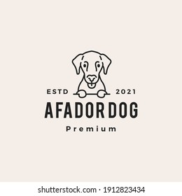 afador dog hipster vintage logo vector icon illustration