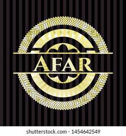 Afar shiny emblem. Vector Illustration. Detailed.