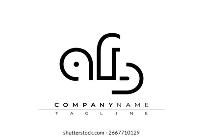 AFB abstract letter design. Modern Business Logo Design With Abstract Typography and Contemporary Style