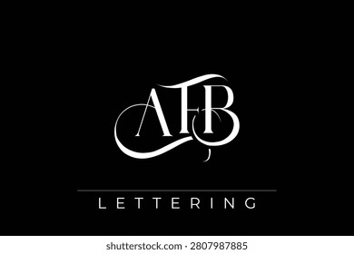 AFB Elegant Monogram Logo Design With Decorative Lettering. Elegant Monogram Logo Design with Decorative Elements and Typography