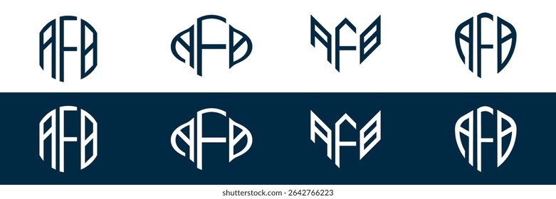 AFB letter logo set design