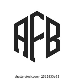 AFB Logo Design. Initial Letter AFB Monogram Logo using Hexagon shape