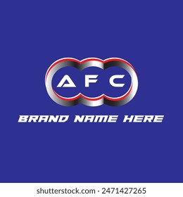 AFC letter logo vector unique attractive creative modern initial design white color on blue color background AFC letter logo icon design
