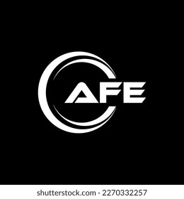 AFE letter logo design in illustration. Vector logo, calligraphy designs for logo, Poster, Invitation, etc.