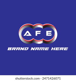 AFE letter logo vector unique attractive creative modern initial design white color on blue color background AFE letter logo icon design
