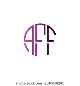 aff alfabeto círculo minimalista moderno design logotipo de negócios