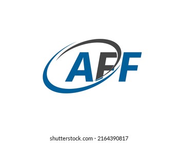 AFF letter creative modern elegant swoosh logo design