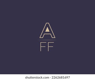 AFF letter logo design modern minimalist vector images