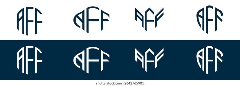 Projeto do conjunto de logotipos da letra AFF