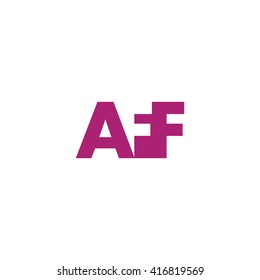 AFF Logo. Vector Graphic Branding Letter Element. White Background