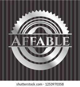 Affable silvery emblem