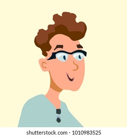 affable young man portrait close-up