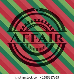 Affair christmas colors emblem. Vector Illustration. Detailed.