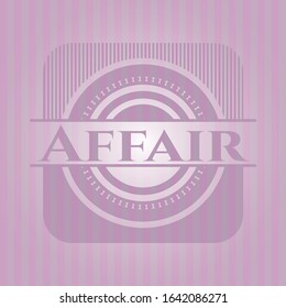 Affair pink emblem. Vintage. Vector Illustration. Detailed.