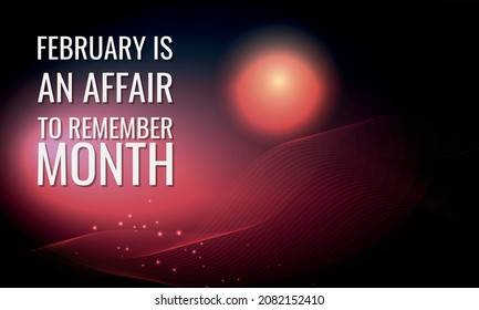 An Affair to Remember Month. Design suitable for greeting card poster and banner