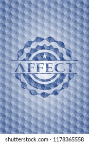 Affect blue hexagon emblem.