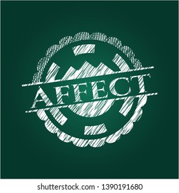 Affect on chalkboard. Vector Illustration. Detailed.