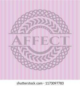 Affect vintage pink emblem