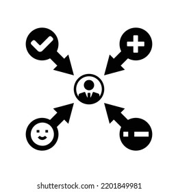 Affectation Display Pretense Icon Black Vector Stock Vector (Royalty ...