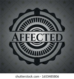 Affected dark emblem. Vector Illustration. Detailed.
