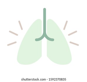 Affected Human Lungs - Icon as EPS 10 File