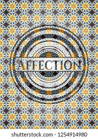 Affection arabesque emblem background. arabic decoration.