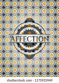 Affection arabic emblem. Arabesque decoration.