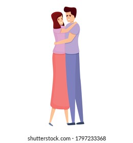 Affection attachment icon. Cartoon of affection attachment vector icon for web design isolated on white background