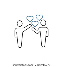 affection concept line icon. Simple element illustration. affection concept outline symbol design.