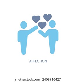 affection concept line icon. Simple element illustration. affection concept outline symbol design.