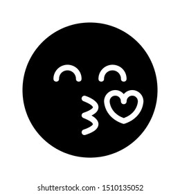affection expression icon with glyph style and 64 px base. Suitable for website design, logo, app and ui.