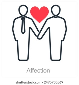 Affection and love icon concept