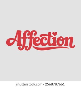 Affection Text of Valentine Typography Vectors