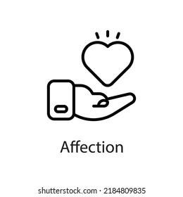 Affection vector Outline Icon Design illustration on White background. EPS 10 File 