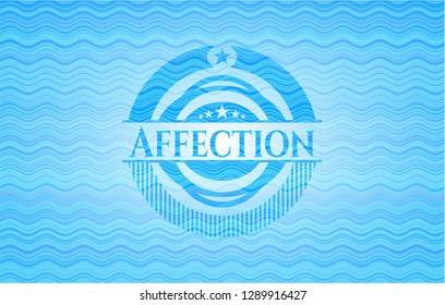 Affection water wave emblem background.