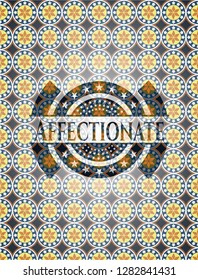 Affectionate arabic badge. Arabesque decoration.