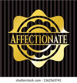 Affectionate gold emblem or badge
