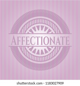 Affectionate pink emblem
