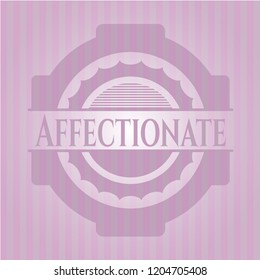 Affectionate pink emblem. Retro