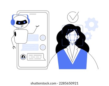 Affective computing abstract concept vector illustration. Recognize user emotional state, human-computer interaction, process data, speech and gesture recognition, monitoring abstract metaphor.